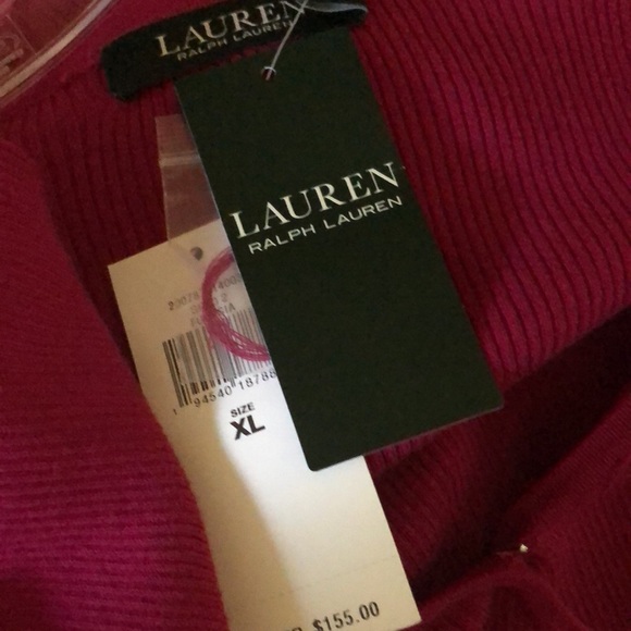 💲SOLD 💲SOLD RALP LAUREN NWT Plum knit dress, belt, Size: XL - Picture 10 of 11